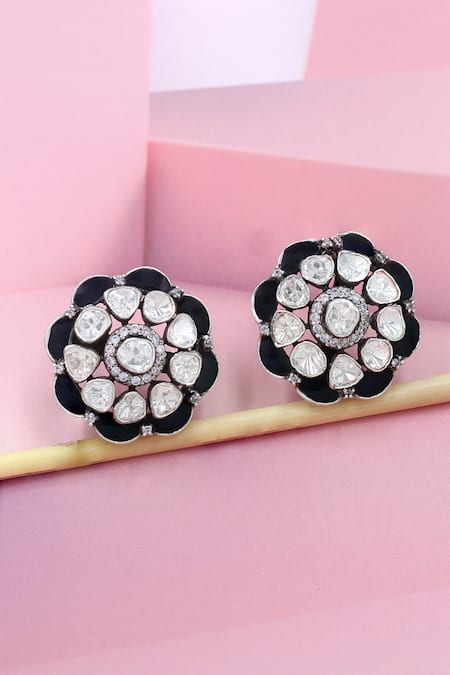 Sangeeta Boochra Heritage Design Floral Studs 