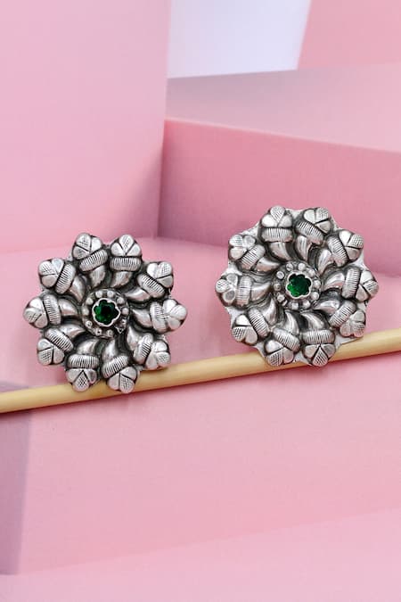 Sangeeta Boochra Elegance Redefined Floral Studs 