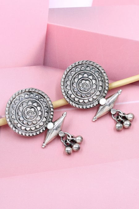 Sangeeta Boochra Crafted Radiance Mandala Spike Earrings 