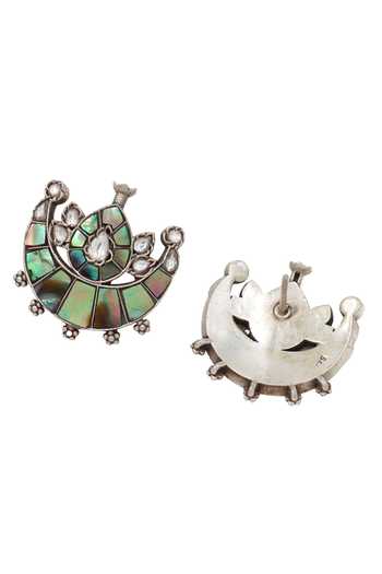Buy Sangeeta Boochra Multi Color Pearls Mother Of Chand Studs Online at Aza Fashions Buy_Sangeeta Boochra_Multi Color Pearls Mother Of Chand Studs _Online_at_Aza_Fashions
