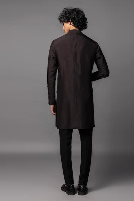 Shop PAARSH Brown Bamboo Sequins, Beads, Embroidery Floral Kurta Set at Aza Fashions Shop_PAARSH_Brown Bamboo Sequins, Beads, Embroidery Floral Kurta Set _at_Aza_Fashions