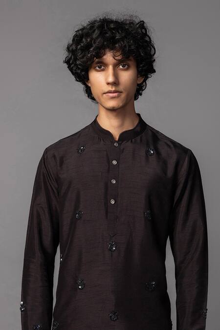 Buy PAARSH Brown Bamboo Sequins, Beads, Embroidery Floral Kurta Set Online at Aza Fashions Buy_PAARSH_Brown Bamboo Sequins, Beads, Embroidery Floral Kurta Set _Online_at_Aza_Fashions