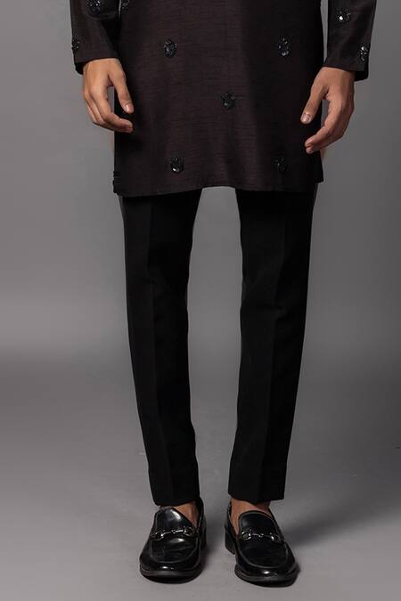 Shop PAARSH Brown Bamboo Sequins, Beads, Embroidery Floral Kurta Set Online at Aza Fashions Shop_PAARSH_Brown Bamboo Sequins, Beads, Embroidery Floral Kurta Set _Online_at_Aza_Fashions