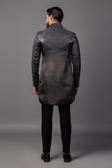 PAARSH Gradient Embroidered Achkan With Pant 