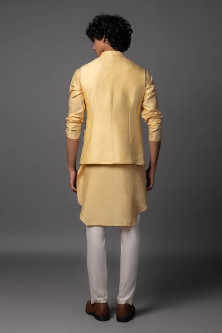 PAARSH Ram Sita Embroidered Bundi Kurta Set 