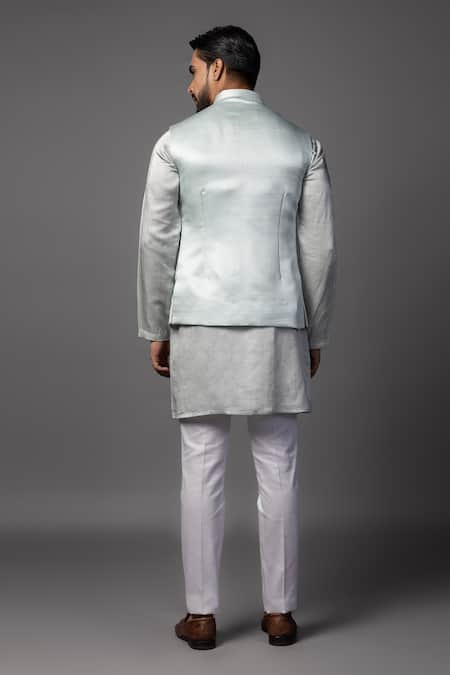 PAARSH Petals Chid Embroidered Bundi Kurta Set 