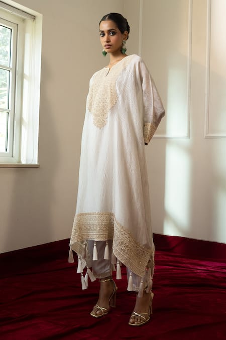 NABO Basra Moti Embroidered Kaftan Set 