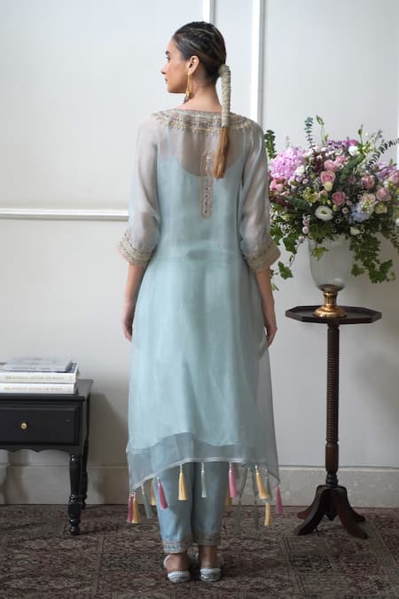 Nabo Dori Embroidered Kaftan Set With Pant 