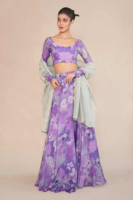 Ankita Dharman Floral Print Lehenga Set 