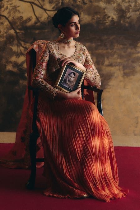 Petticoat Lane By Divya Pearl & Resham Embroidered Anarkali Set 