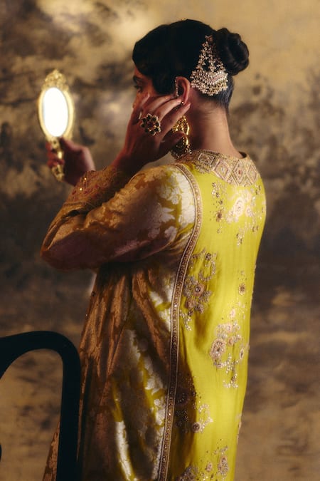 Petticoat Lane By Divya Brocade A-Line Kurta Set With Dupatta 