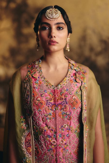 Petticoat Lane By Divya Embroidered Cape Dhoti Pant Set 