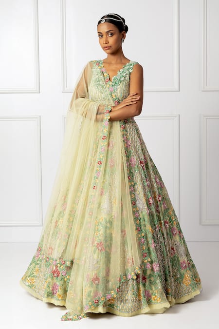 Isha Regalia Floral 3D Embellished Bridal Lehenga Set 