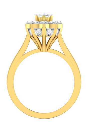 Buy_Divine Solitaires_Gold Plated Imitation Diamonds Floral 18kt Ring_Online_at_Aza_Fashions