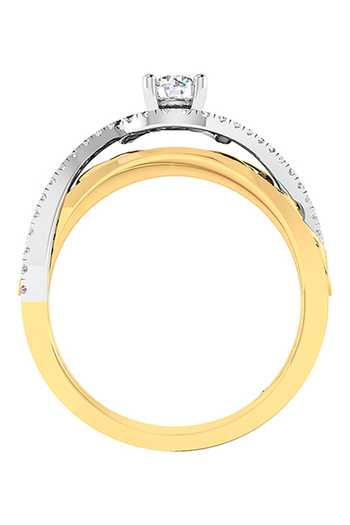 Buy Divine Solitaires Gold Plated Imitation Diamonds 18kt Knot Ring Online at Aza Fashions Buy_Divine Solitaires_Gold Plated Imitation Diamonds 18kt Knot Ring_Online_at_Aza_Fashions