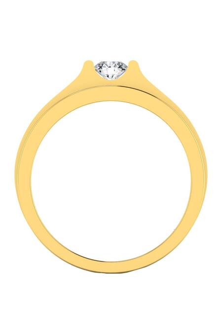 Buy Divine Solitaires Gold Diamonds 18kt Textured Solitaire Ring Online at Aza Fashions Buy_Divine Solitaires_Gold Diamonds 18kt Textured Solitaire Ring_Online_at_Aza_Fashions