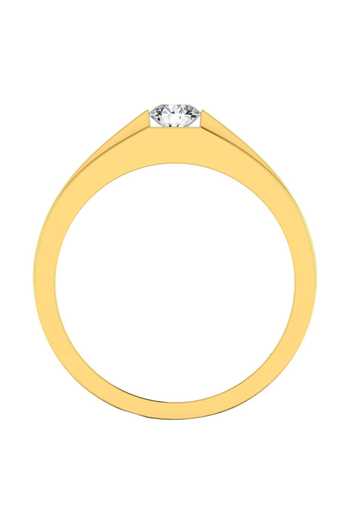 Buy_Divine Solitaires_Gold Diamonds Solitaire Elevated Shank Ring_Online_at_Aza_Fashions