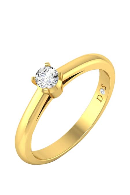 Divine Solitaires Gold Diamonds Solitaire Ring With Round 