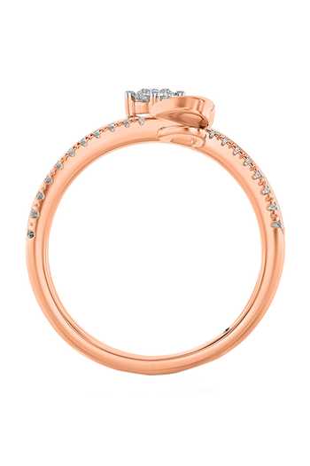 Buy Rose Gold Imitation Diamonds Twisted Ring In by Divine Solitaires ...