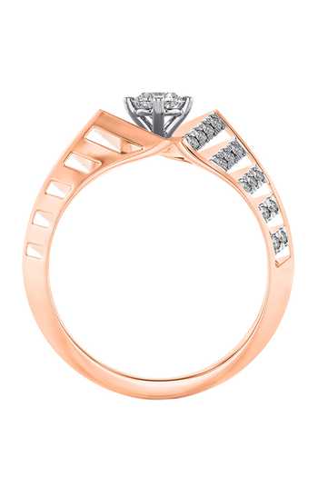 Buy_Divine Solitaires_Rose Gold Imitation Diamonds Embellished Ring_Online_at_Aza_Fashions
