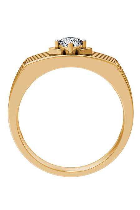 Buy_Divine Solitaires_Gold Diamonds Shaped Cutwork Ring_Online_at_Aza_Fashions