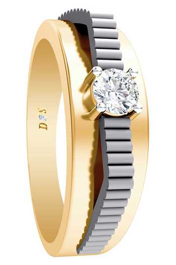 Divine Solitaires_Gold Diamonds 18kt Solitaire Ring_Online_at_Aza_Fashions