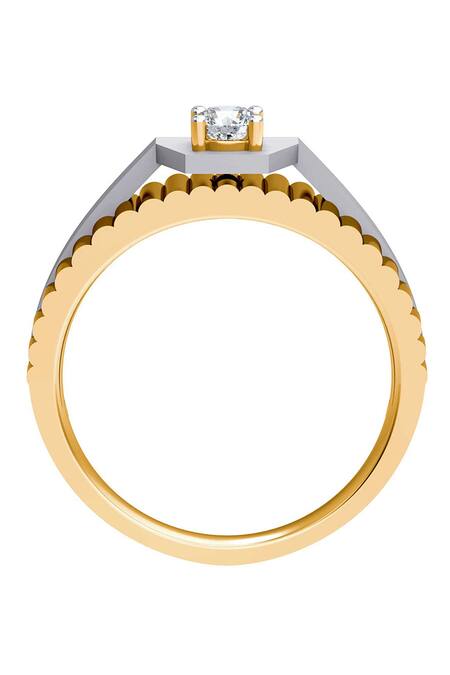 Buy Divine Solitaires Yellow Diamonds Geometric Cutwork Ring Online at Aza Fashions Buy_Divine Solitaires_Yellow Diamonds Geometric Cutwork Ring_Online_at_Aza_Fashions