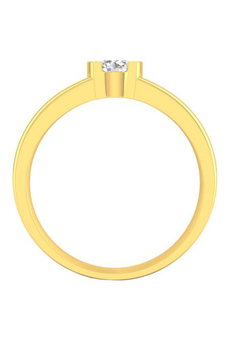 Buy_Divine Solitaires_Yellow Diamonds Embellished Stacked Design Ring_Online_at_Aza_Fashions