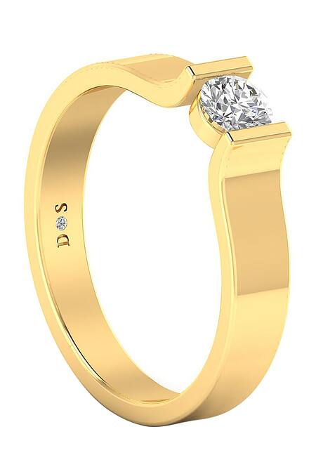 Divine Solitaires Yellow Diamonds Ray 18kt Gold Ring Online at Aza Fashions Divine Solitaires_Yellow Diamonds Ray 18kt Gold Ring_Online_at_Aza_Fashions