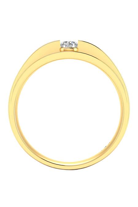 Buy Divine Solitaires Yellow Diamonds Embellished Gold Ring Online at Aza Fashions Buy_Divine Solitaires_Yellow Diamonds Embellished Gold Ring_Online_at_Aza_Fashions