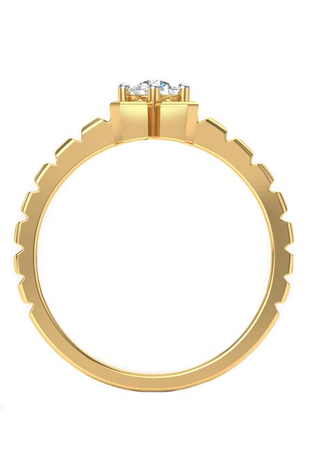 Buy Divine Solitaires Yellow Diamonds Quad Bar Ring Online at Aza Fashions Buy_Divine Solitaires_Yellow Diamonds Quad Bar Ring_Online_at_Aza_Fashions