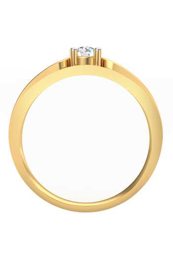 Buy_Divine Solitaires_Yellow Diamonds 18kt Gold Arch Wave Ring_Online_at_Aza_Fashions