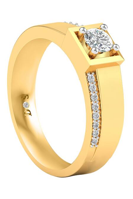 Divine Solitaires Yellow Diamonds Dew Drop Ring Online at Aza Fashions Divine Solitaires_Yellow Diamonds Dew Drop Ring_Online_at_Aza_Fashions