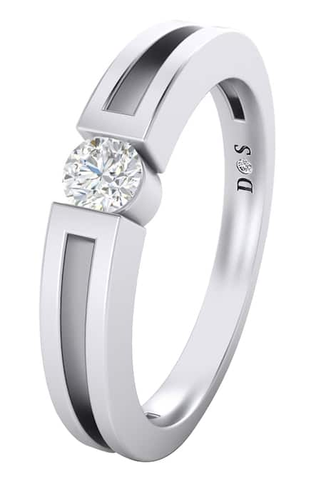 Divine Solitaires 18kt White Gold Bound Diamond Ring 