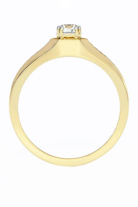 Buy_Divine Solitaires_White Diamonds Pave Design Ring_Online_at_Aza_Fashions