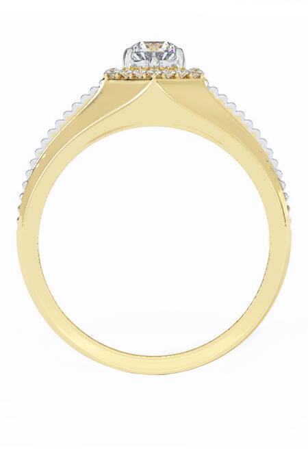 Buy_Divine Solitaires_White Diamonds Royal Crest Design Ring_Online_at_Aza_Fashions