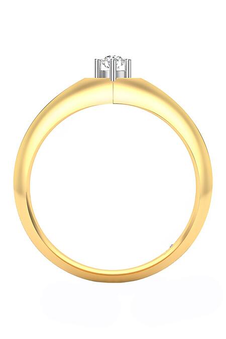 Buy_Divine Solitaires_White Diamonds Elevated Ring_Online_at_Aza_Fashions