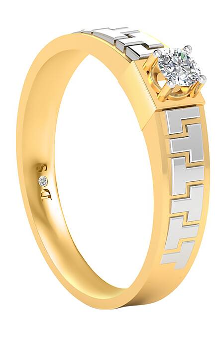 Divine Solitaires_White Diamonds Path Design Ring_Online_at_Aza_Fashions