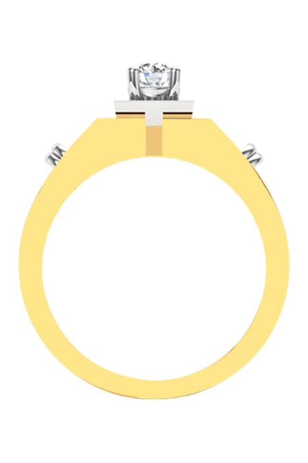 Buy Divine Solitaires Yellow Diamonds 18kt Gold Rectangle Cutwork Ring Online at Aza Fashions Buy_Divine Solitaires_Yellow Diamonds 18kt Gold Rectangle Cutwork Ring_Online_at_Aza_Fashions