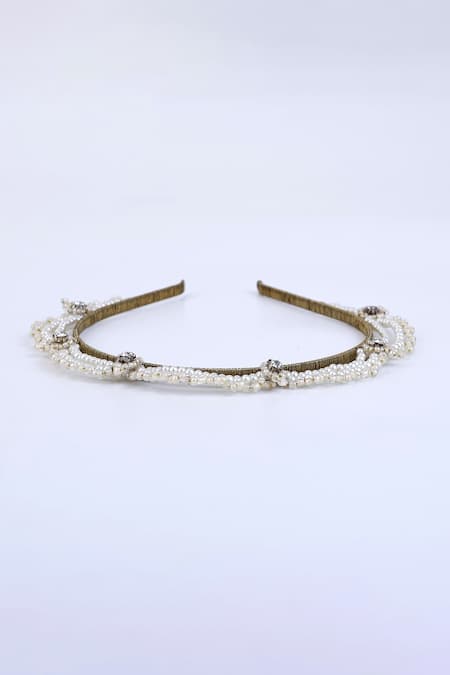 Choko Champagne Triple Row Hairband 