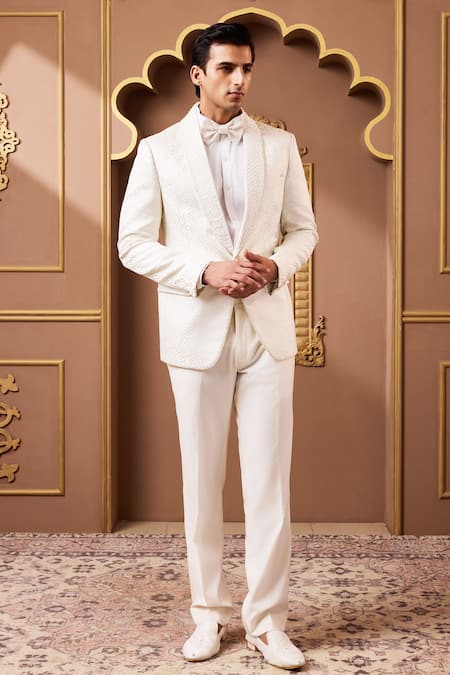 Histori Maze Pattern Tuxedo Jacket & Trouser Set 