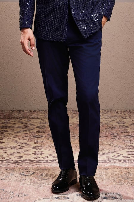 Histori Navy Cotton, Lycra, Silk Beads, Sequins, Crystals Blue Embroidered Jodhpuri Set Online at Aza Fashions Histori_Navy Cotton, Lycra, Silk Beads, Sequins, Crystals Blue Embroidered Jodhpuri Set _Online_at_Aza_Fashions