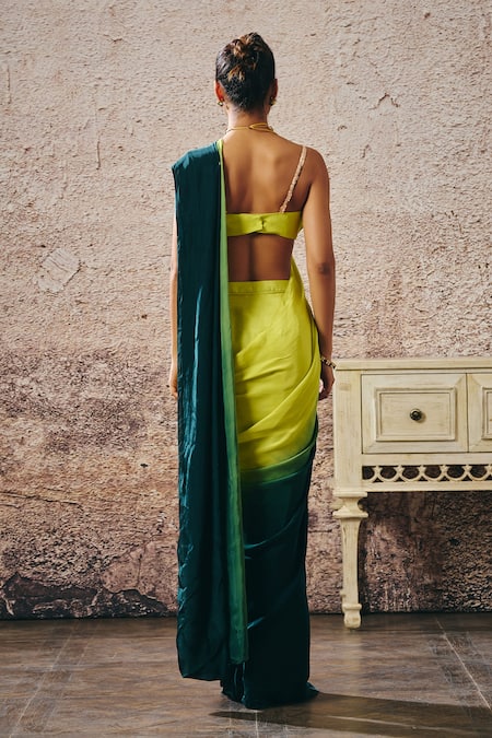 Masumi Mewawalla Ombre Pre-Draped Saree & Embellished Blouse 