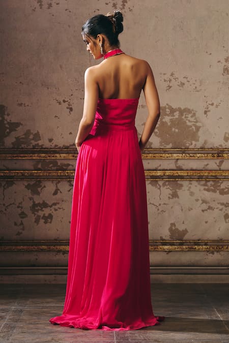 Masumi Mewawalla Embellished Halter Neck Gown 