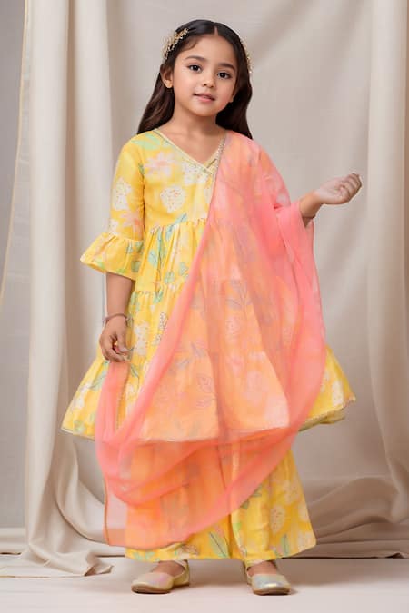 Samyukta Singhania Floral Printed Angarkha & Sharara Set 