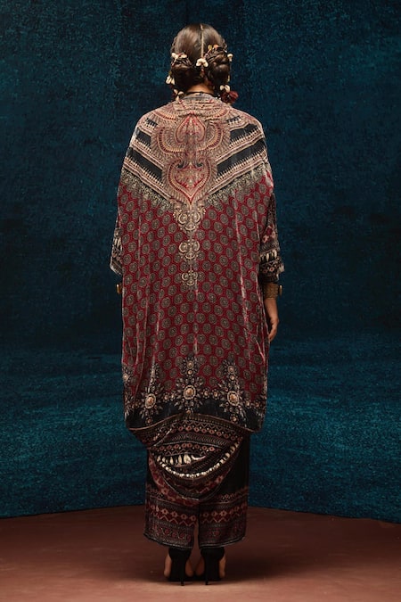 Rajdeep Ranawat Black Ajrakh Print Tunic 