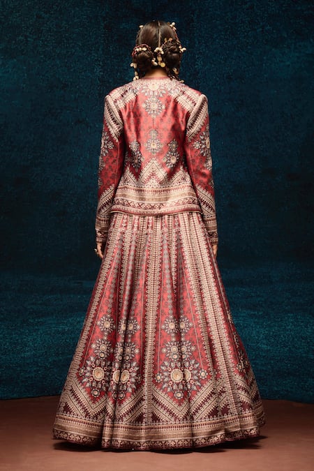 Rajdeep Ranawat Ajrakh Print Lehenga & Jacket Set 