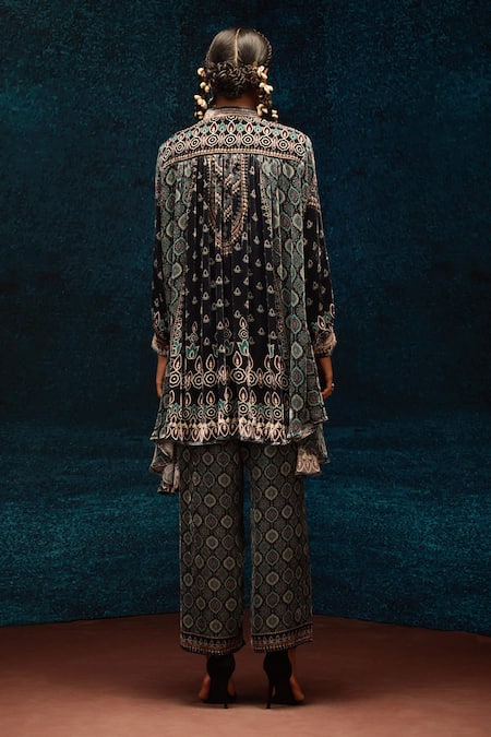 Rajdeep Ranawat Ajrakh Print Asymmetrical Tunic 