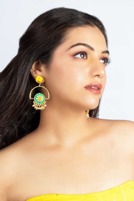 Bauble Bazaar Bloom Design Dangler Earrings 