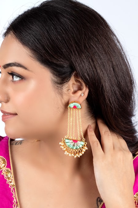 Bauble Bazaar Mandala Tassel Cascade Earrings 